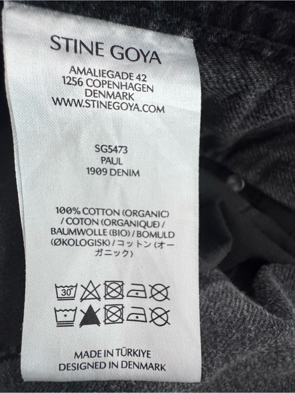 Stine Goya Paul Organic Cotton Black Wide Leg Cargo Jeans Size 31 Minimalist - Picture 11 of 11